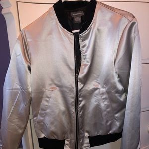 Silver bomber jacket